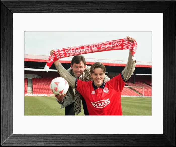 Framed Print : The press conference for new Middlesbrough signing striker Jan Aage Fjortoft