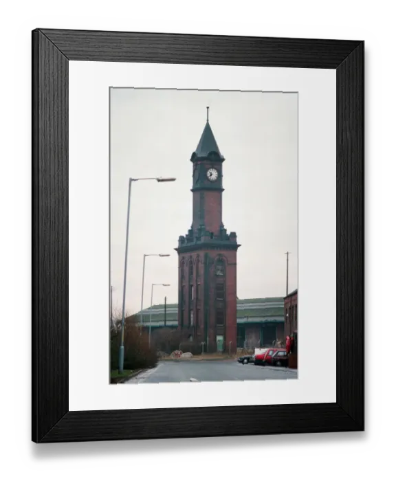 Framed Print : Dock Clock Tower, Middlesbrough, 22nd December 1993 Framed Print : Dock Clock Tower, Middlesbrough, 22nd December 1993