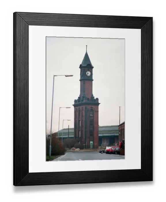 Framed Print : Dock Clock Tower, Middlesbrough, 22nd December 1993 Framed Print : Dock Clock Tower, Middlesbrough, 22nd December 1993