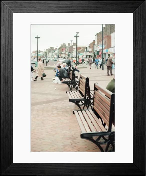 Framed Print : Redcar High Street, 6th June 1995. Pesestrianised Framed Print : Redcar High Street, 6th June 1995. Pesestrianised