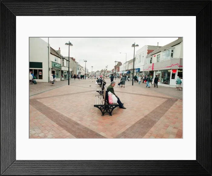 Framed Print : Redcar High Street, 6th June 1995. Pesestrianised Framed Print : Redcar High Street, 6th June 1995. Pesestrianised