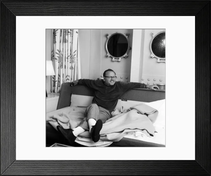 Framed Print : Film and TV star Mickey Rooney in his cabin of the U. S.s United States at Le Havre Framed Print : Film and TV star Mickey Rooney in his cabin of the U. S.s United States at Le Havre