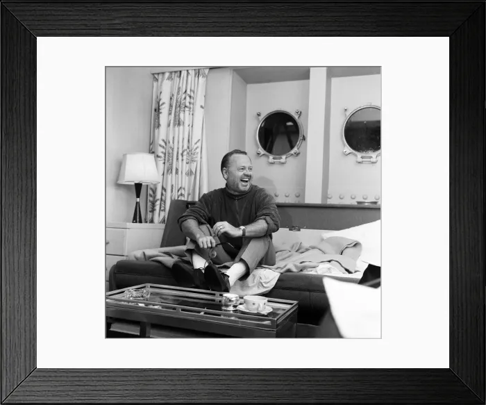 Framed Print : Film and TV star Mickey Rooney in his cabin of the U. S.s United States at Le Havre Framed Print : Film and TV star Mickey Rooney in his cabin of the U. S.s United States at Le Havre