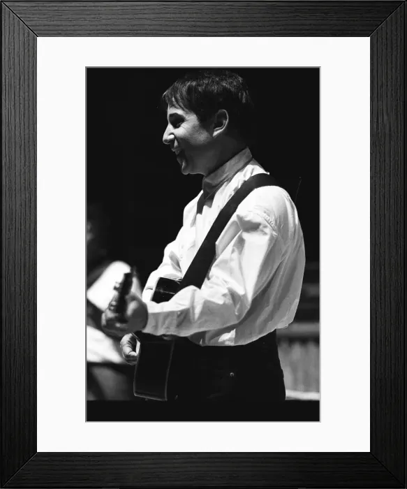 Framed Print : Paul Simon seen here performing on stage at the Royal Albert Hall during his