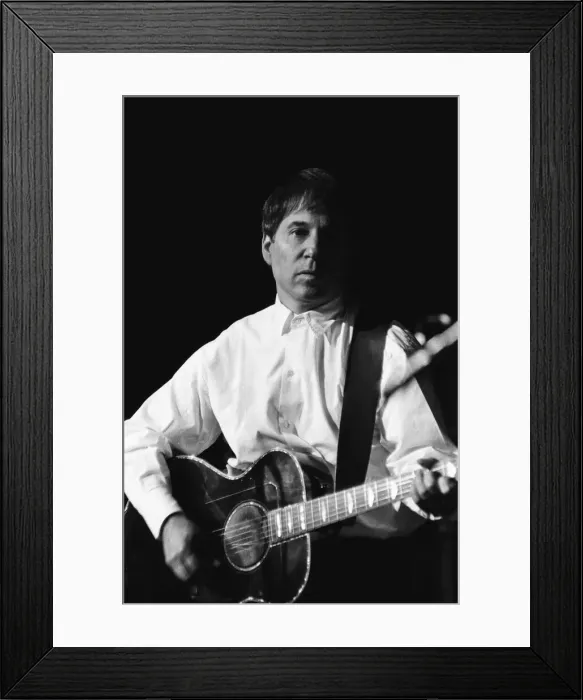 Framed Print : Paul Simon seen here performing on stage at the Royal Albert Hall during his