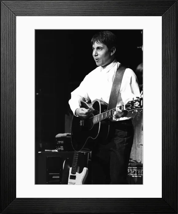 Framed Print : Paul Simon seen here performing on stage at the Royal Albert Hall during his Framed Print : Paul Simon seen here performing on stage at the Royal Albert Hall during his