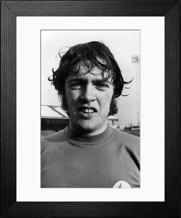 Framed Print : John Parsons, Cardiff City Football Player, 1968 - 1973. Pictured, 22nd January 1971 Framed Print : John Parsons, Cardiff City Football Player, 1968 - 1973. Pictured, 22nd January 1971