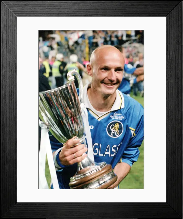 Framed Print : UEFA Cup Winners Cup Final Chelsea v Stuttgart, held at Rasunda Stadium
