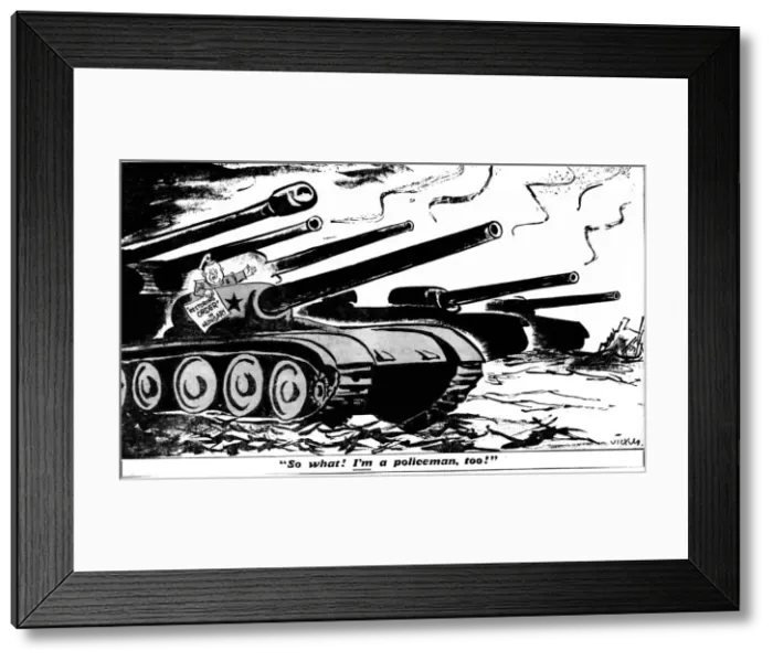 Framed Print : So What! I m a policeman, too! 5th November 1956. Nikita Khrushchev seen here