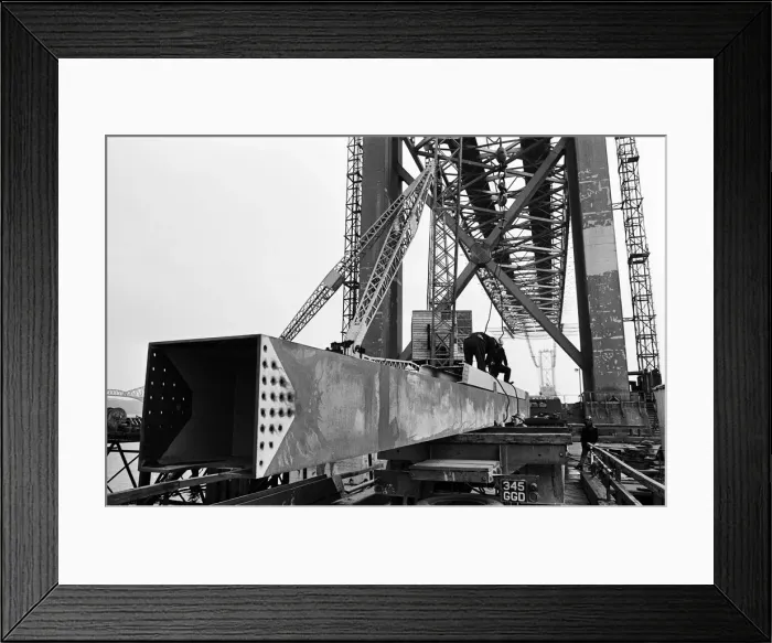 Framed Print : New Forth Road Bridge Under Construction. The Forth Road Bridge is a suspension bridge in Framed Print : New Forth Road Bridge Under Construction. The Forth Road Bridge is a suspension bridge in