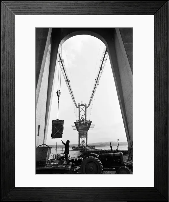 Framed Print : New Forth Road Bridge Under Construction. The Forth Road Bridge is a suspension bridge in