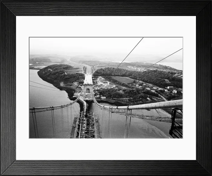 Framed Print : New Forth Road Bridge Under Construction. The Forth Road Bridge is a suspension bridge in Framed Print : New Forth Road Bridge Under Construction. The Forth Road Bridge is a suspension bridge in