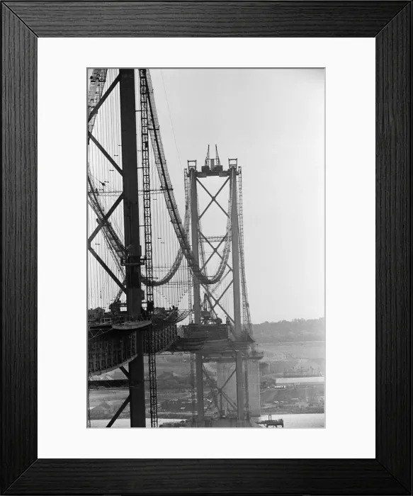 Framed Print : New Forth Road Bridge Under Construction. The Forth Road Bridge is a suspension bridge in Framed Print : New Forth Road Bridge Under Construction. The Forth Road Bridge is a suspension bridge in