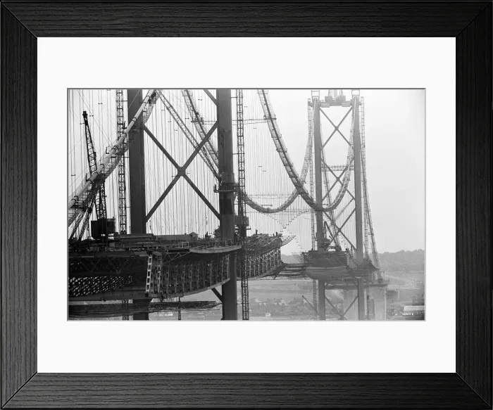 Framed Print : New Forth Road Bridge Under Construction. The Forth Road Bridge is a suspension bridge in Framed Print : New Forth Road Bridge Under Construction. The Forth Road Bridge is a suspension bridge in
