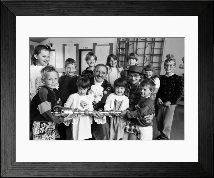 Framed Print : Meeting the Mayor and Mayoress... Kirklees civic leaders Clr and Mrs