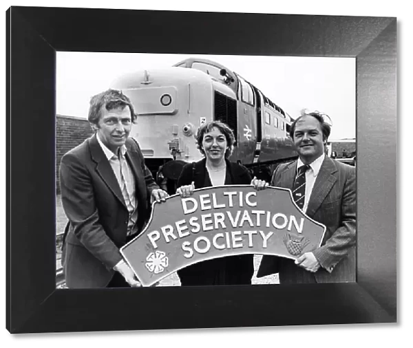 Photo-call to promote new service on Grosmont line. Two 1960s Deltic Locomotives