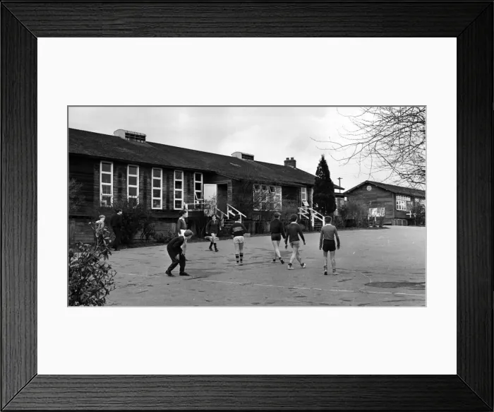 Framed Print : Pupils in the playground at City of Coventry Boarding School in Cleobury Mortimer Framed Print : Pupils in the playground at City of Coventry Boarding School in Cleobury Mortimer