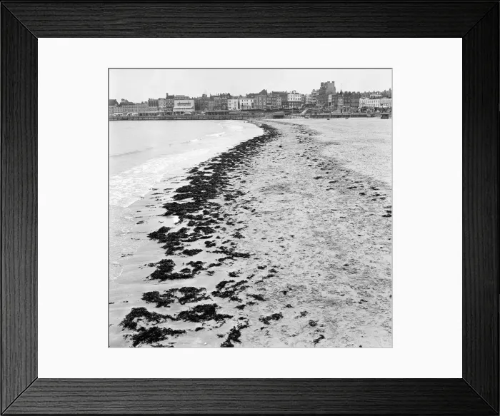 Framed Print : Scenes in Margate, Kent, during Good Friday. A deserted beach. 27th March 1964 Framed Print : Scenes in Margate, Kent, during Good Friday. A deserted beach. 27th March 1964