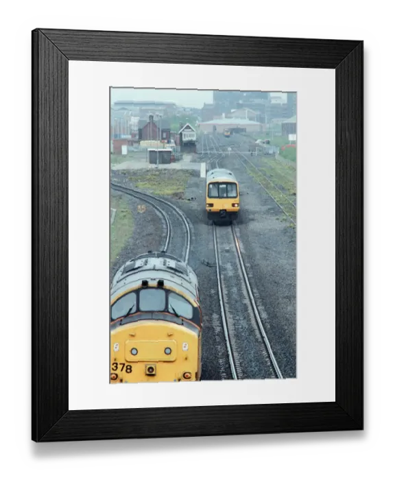Framed Print : Middlesbrough Railway Lines running next to Cargo Fleet Road, Middlesbrough