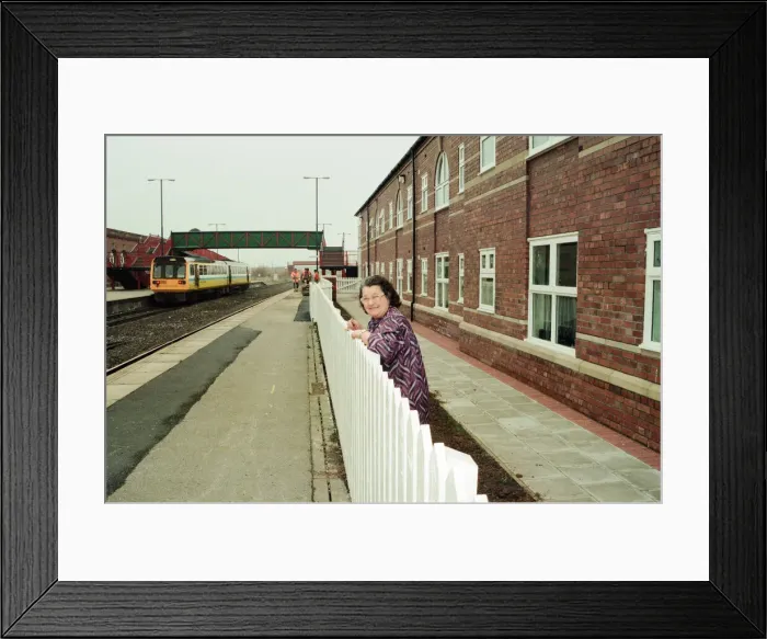 Framed Print : Stockton Railway Station, 1st December 1994. Watching the trains to go by, Joan Taylor Framed Print : Stockton Railway Station, 1st December 1994. Watching the trains to go by, Joan Taylor