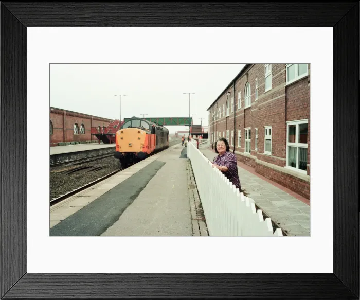 Framed Print : Stockton Railway Station, 1st December 1994. Watching the trains to go by, Joan Taylor Framed Print : Stockton Railway Station, 1st December 1994. Watching the trains to go by, Joan Taylor