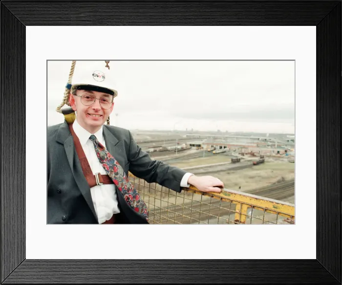 Framed Print : Feature, Graystone White & Sparrow, Crane Hire Company. Managing Director, David Barrass