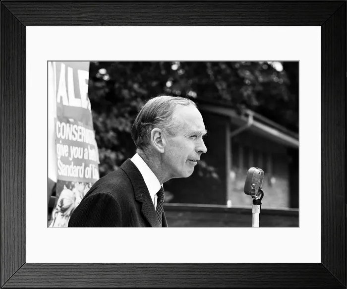 Framed Print : Conservative Prime Minister Alec Douglas-Home speaking at Ongar Framed Print : Conservative Prime Minister Alec Douglas-Home speaking at Ongar