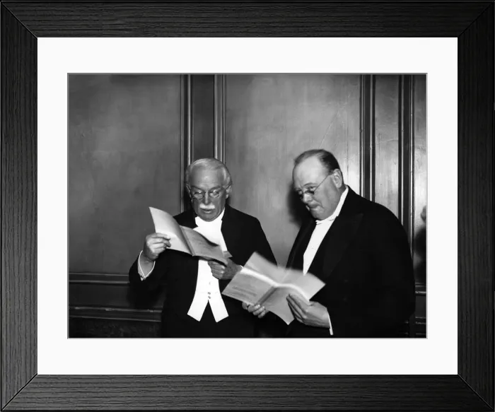 Framed Print : David Lloyd George, 1st Earl Lloyd-George and Winston Churchill at the Printers Pension Framed Print : David Lloyd George, 1st Earl Lloyd-George and Winston Churchill at the Printers Pension