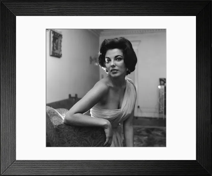 Framed Print : Joan Collins, actress, has recently returned from a holiday in the South of France