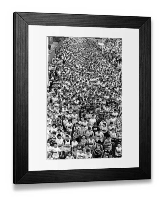 Framed Print : A sea of faces at the mass start of the Junior Great North Run in Gateshead Framed Print : A sea of faces at the mass start of the Junior Great North Run in Gateshead