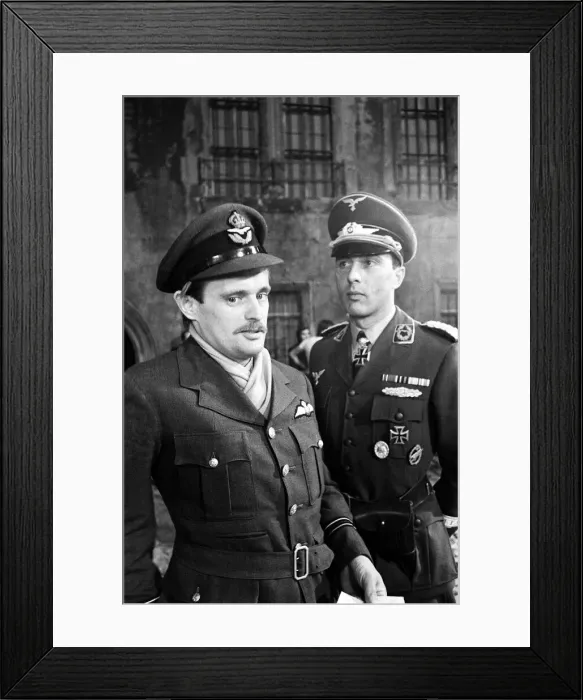 Framed Print : Actors David McCallum (left) and Anthony Valentine on the film set during filming of Framed Print : Actors David McCallum (left) and Anthony Valentine on the film set during filming of