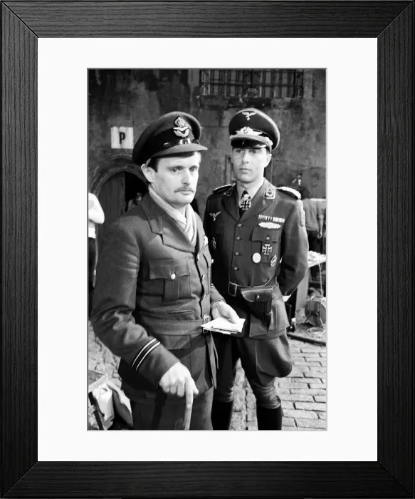 Framed Print : Actors David McCallum (left) and Anthony Valentine on the film set during filming of Framed Print : Actors David McCallum (left) and Anthony Valentine on the film set during filming of