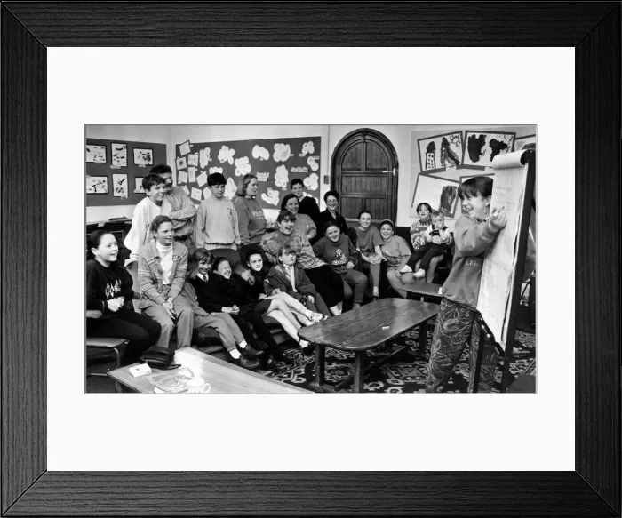 Framed Print : Youth power is in full effect in Everton where the youngest members of the community are