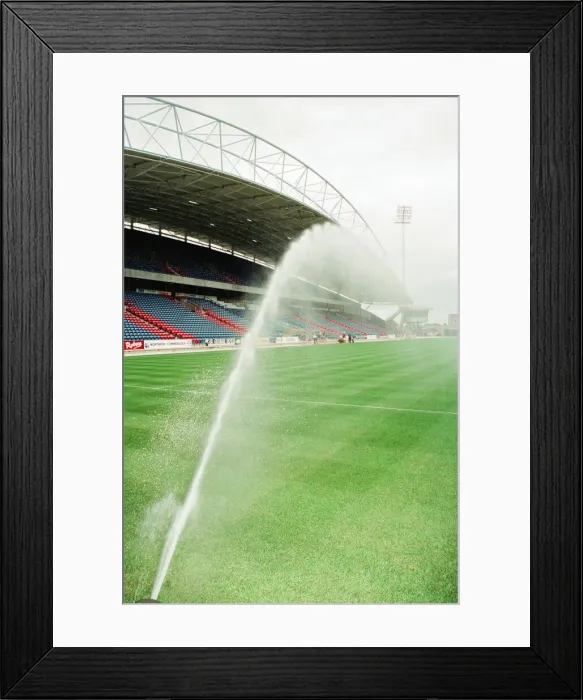 Framed Print : Preparations ahead of Inaugural match at the new Huddersfield Town Framed Print : Preparations ahead of Inaugural match at the new Huddersfield Town