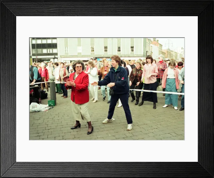 Framed Print : The Stockton Line Dance world record attempt in Stockton town centre Framed Print : The Stockton Line Dance world record attempt in Stockton town centre
