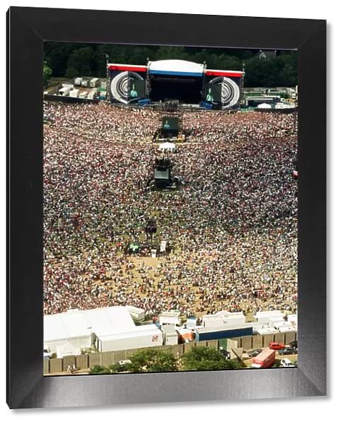 Aerial pictures from the Oasis concert held at Knebworth House. 10th August 1996