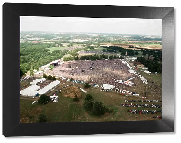 Aerial pictures from the Oasis concert held at Knebworth House. 10th August 1996