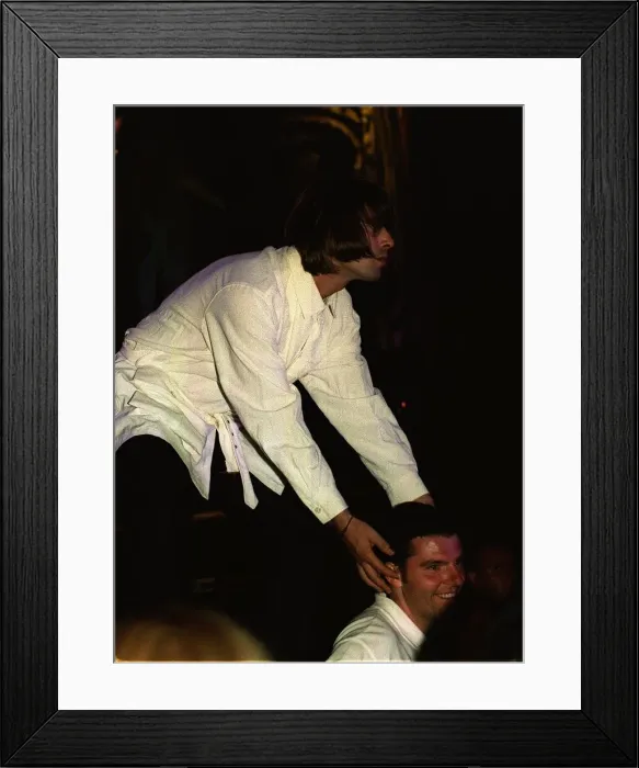 Framed Print : Liam Gallagher of Oasis at their Knebworth concert 1996 Framed Print : Liam Gallagher of Oasis at their Knebworth concert 1996