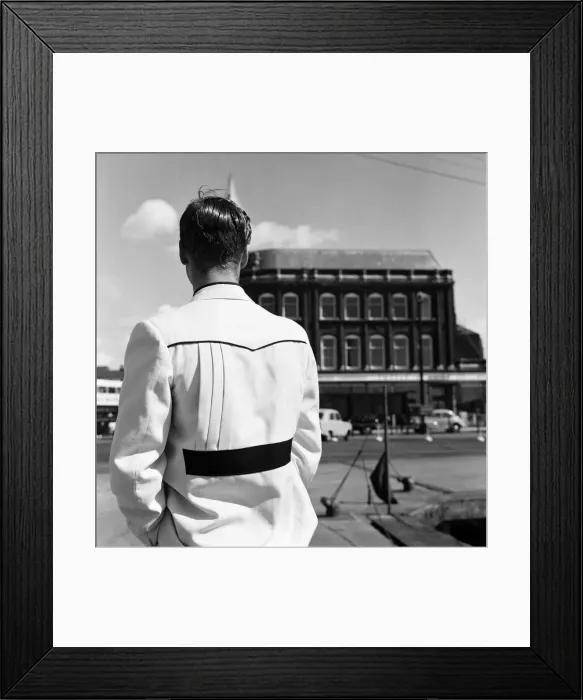 Framed Print : A new craze - Fancy suits worn by trawler fishermen at Lowestoft Framed Print : A new craze - Fancy suits worn by trawler fishermen at Lowestoft
