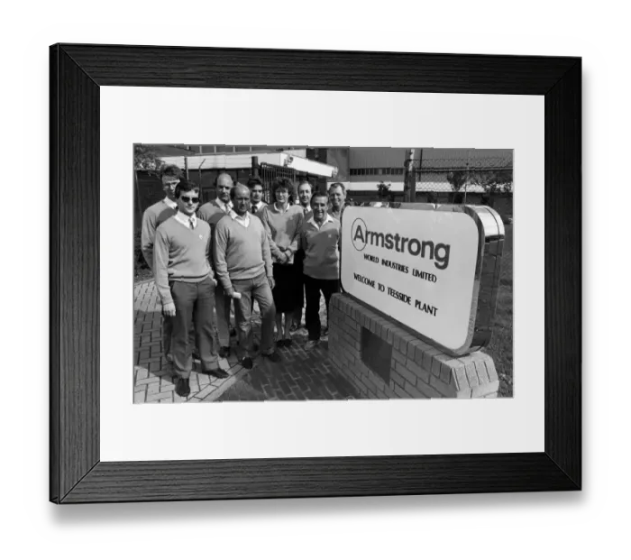 Framed Print : Armstrong World Industries Limited. Teesside Plant. 7th September 1987 Framed Print : Armstrong World Industries Limited. Teesside Plant. 7th September 1987