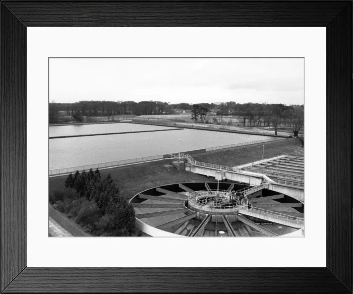Framed Print : Aqua Trading Company 6th March 1989. View from the top of the treatment works