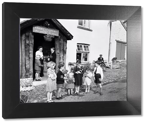 Sunday school being held in a village pub in Alswear, Devon. 26th July 1953