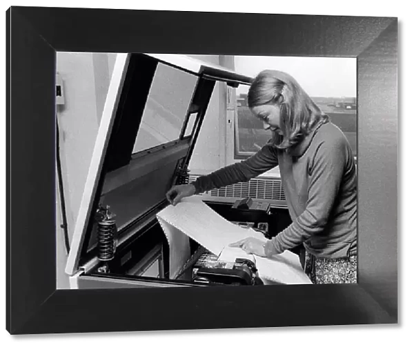 Appleyard Van & Plant Hire. 5th July 1979. Dot Matrix Printer in operation