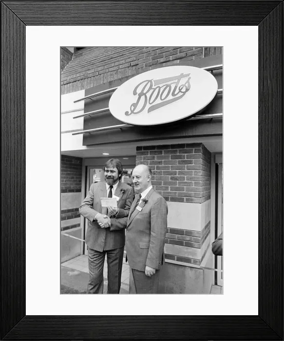 Framed Print : New Boots store opening at Clayton Square Shopping Centre, Liverpool 9th November 1988 Framed Print : New Boots store opening at Clayton Square Shopping Centre, Liverpool 9th November 1988