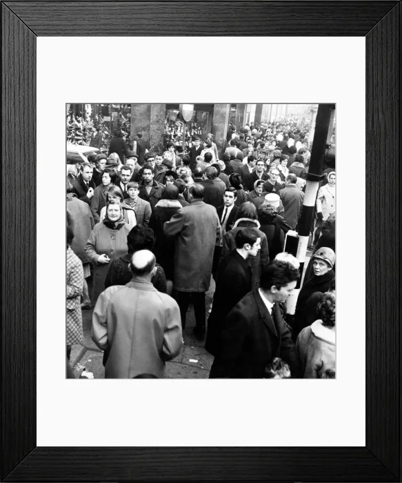 Framed Print : A crowded scene of shoppers at Church Street, one of Liverpools shopping areas Framed Print : A crowded scene of shoppers at Church Street, one of Liverpools shopping areas