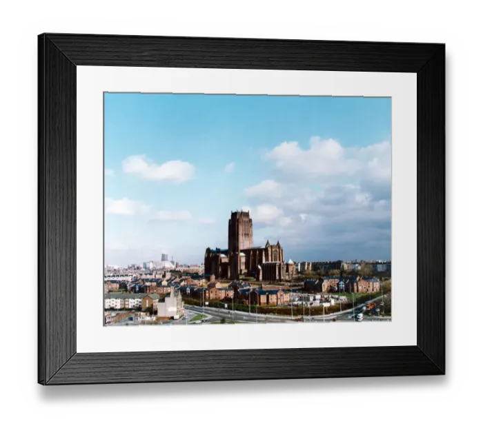 Framed Print : Liverpool Metropolitan Cathedral (left in the background