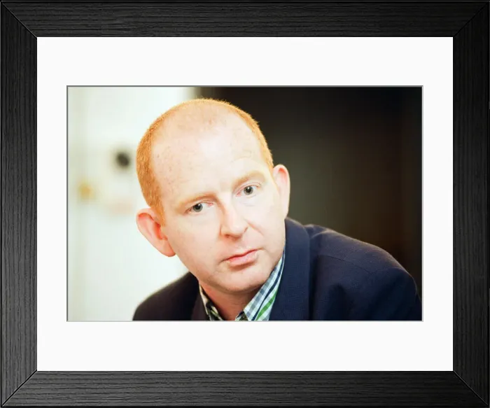 Framed Print : Alan McGee, co owner Creation Records label, and manager of Oasis music group Framed Print : Alan McGee, co owner Creation Records label, and manager of Oasis music group