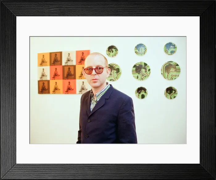 Framed Print : Alan McGee, co owner Creation Records label, and manager of Oasis music group Framed Print : Alan McGee, co owner Creation Records label, and manager of Oasis music group