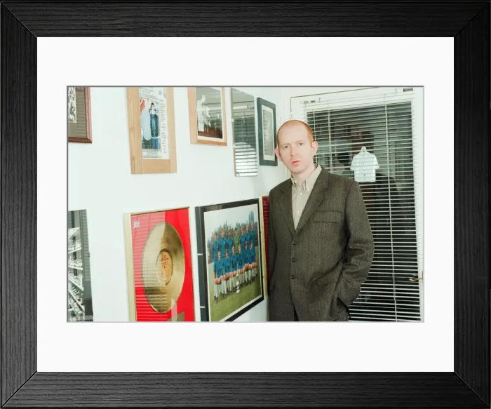 Framed Print : Alan McGee, co owner Creation Records label, and manager of Oasis music group Framed Print : Alan McGee, co owner Creation Records label, and manager of Oasis music group