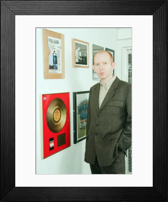 Framed Print : Alan McGee, co owner Creation Records label, and manager of Oasis music group Framed Print : Alan McGee, co owner Creation Records label, and manager of Oasis music group